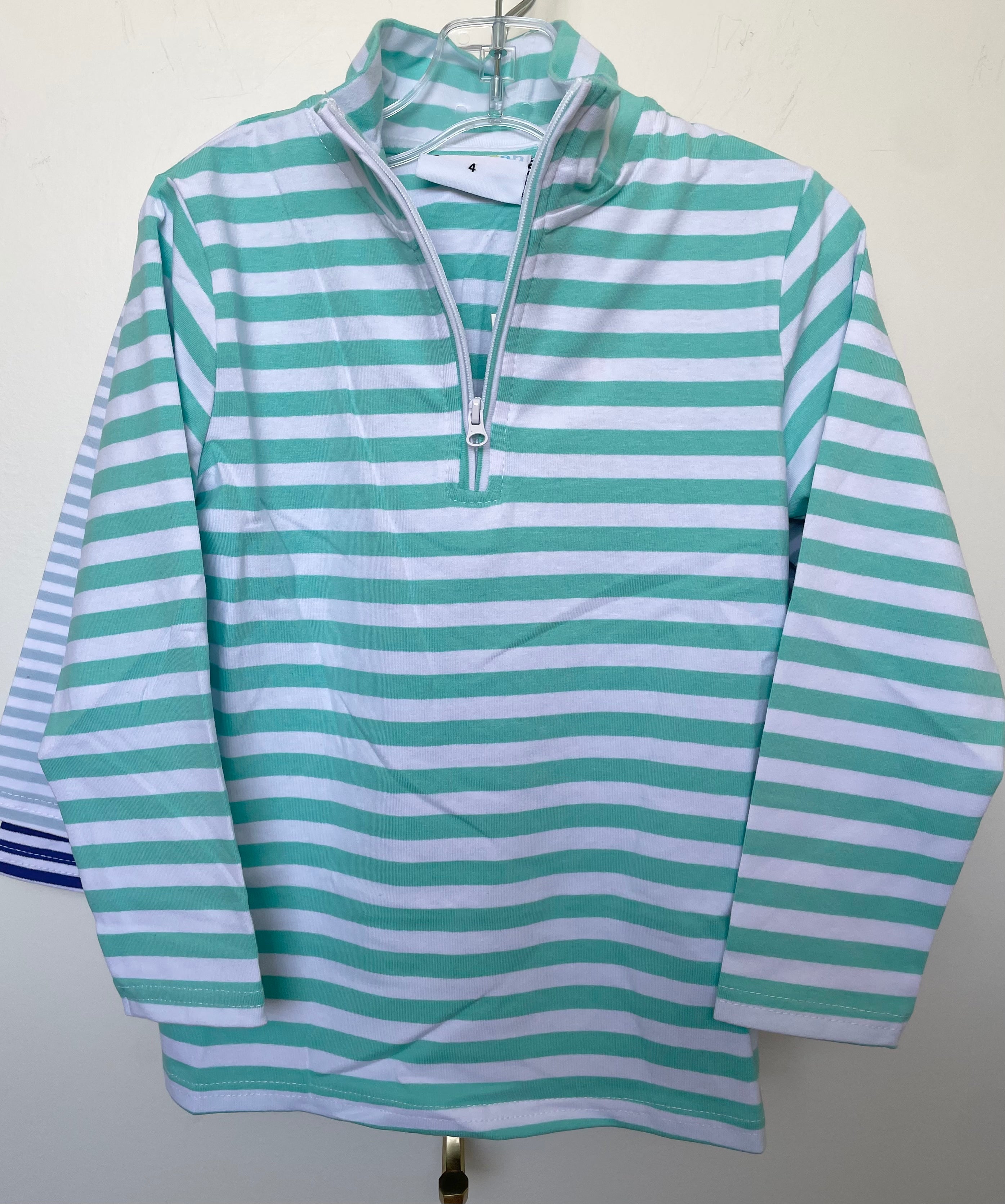 Mint Striped Pullover Ruby James Children’s Boutique