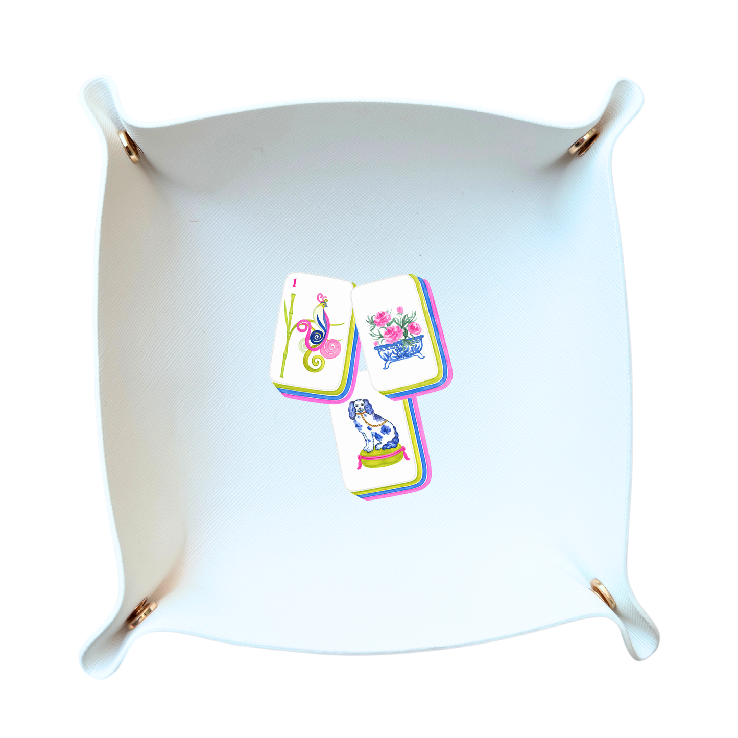 Bright Color Tile Mahjong Valet Tray