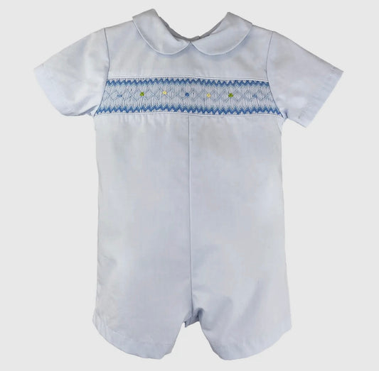 Light Blue Smocked Romper