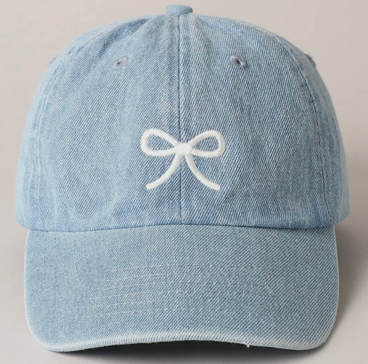 Embroidered Bow Hat (Adult)