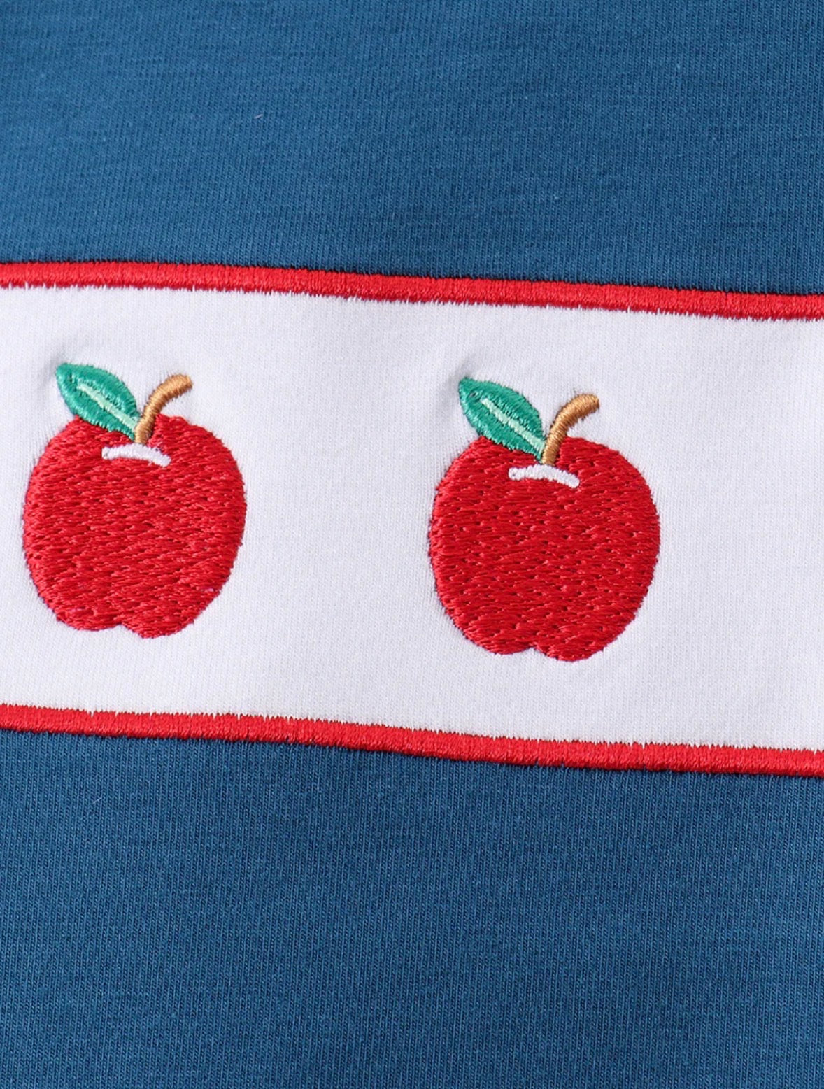 Teal embroidered Apple Jogger Set
