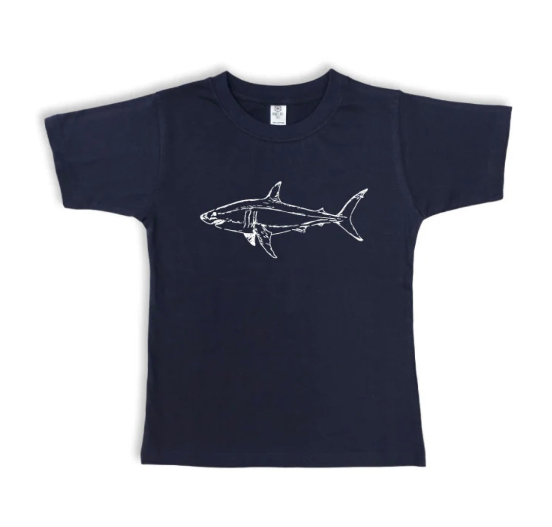 Navy Shark Tee