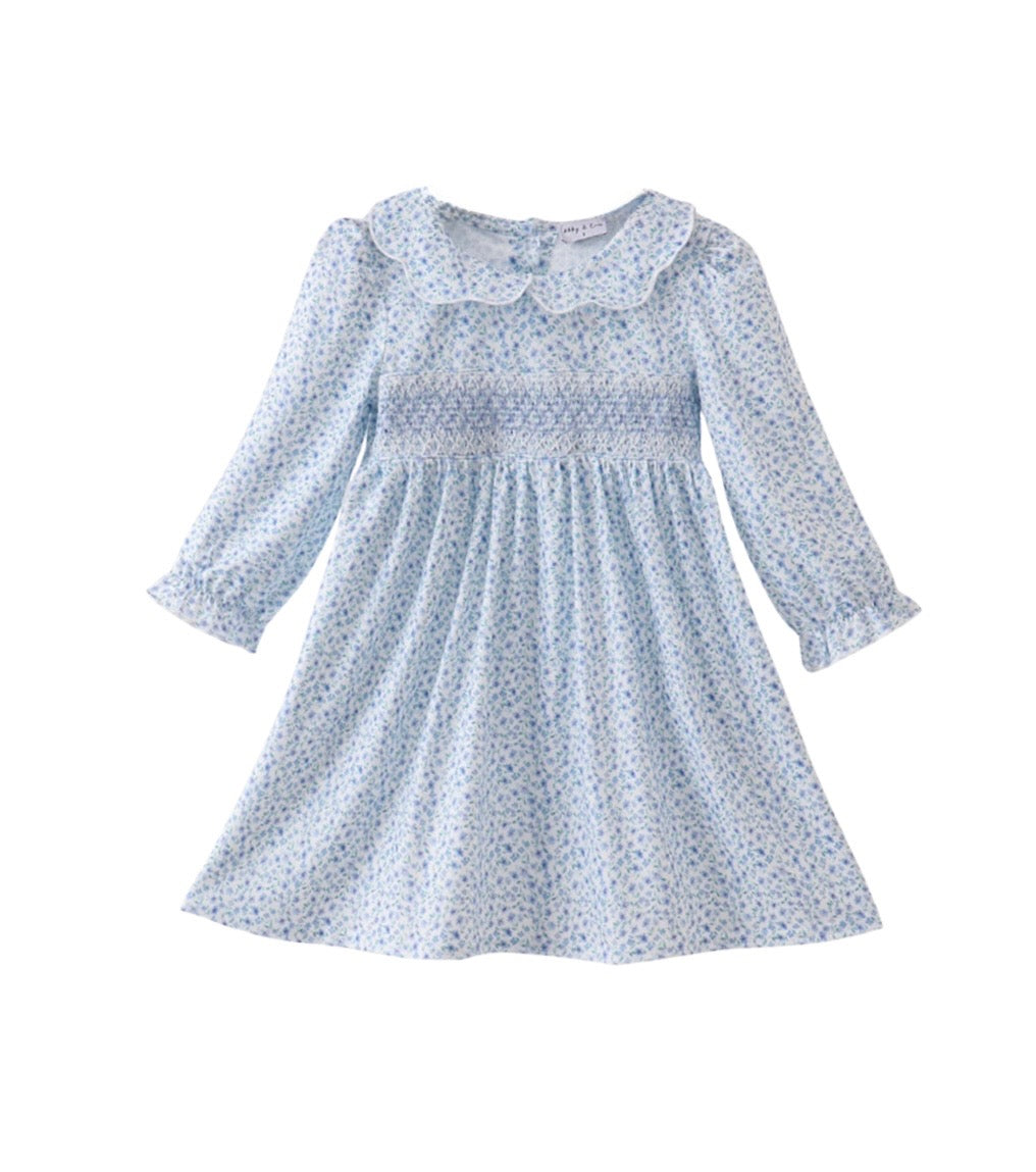 Lavender Floral Smocked Dress