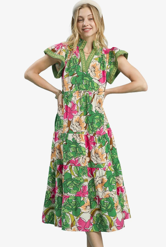 “Eloise Floral” Midi Dress