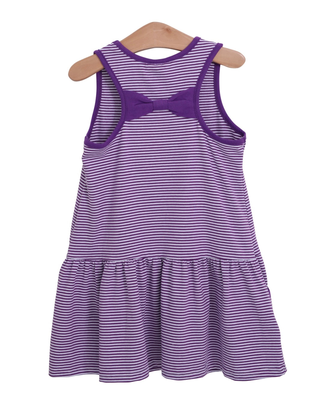 Purple Bow Back Pocket Dress