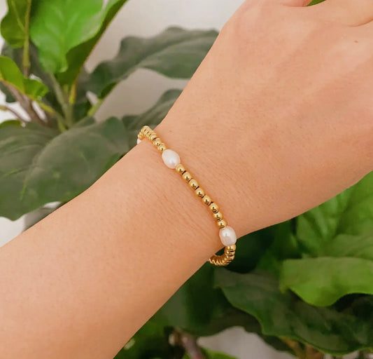 Gold Pearl Bracelet