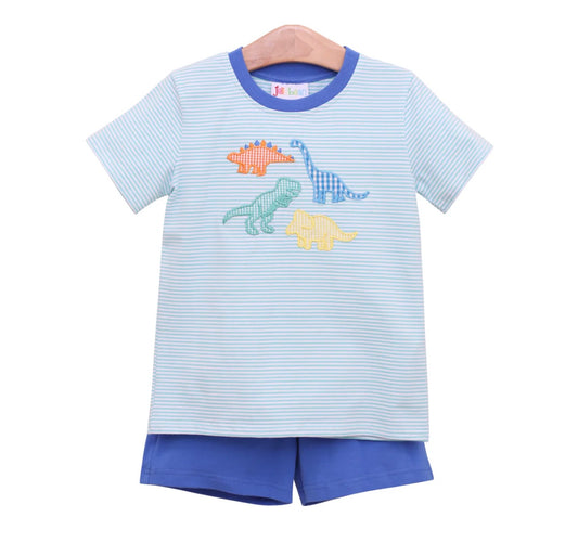 Dinosaur Appliqué Shorts Set