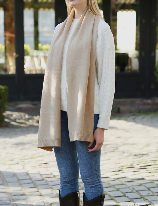 Beige Oblong Scarf