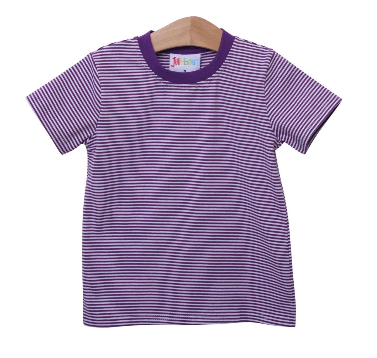 Purple & White Striped Top