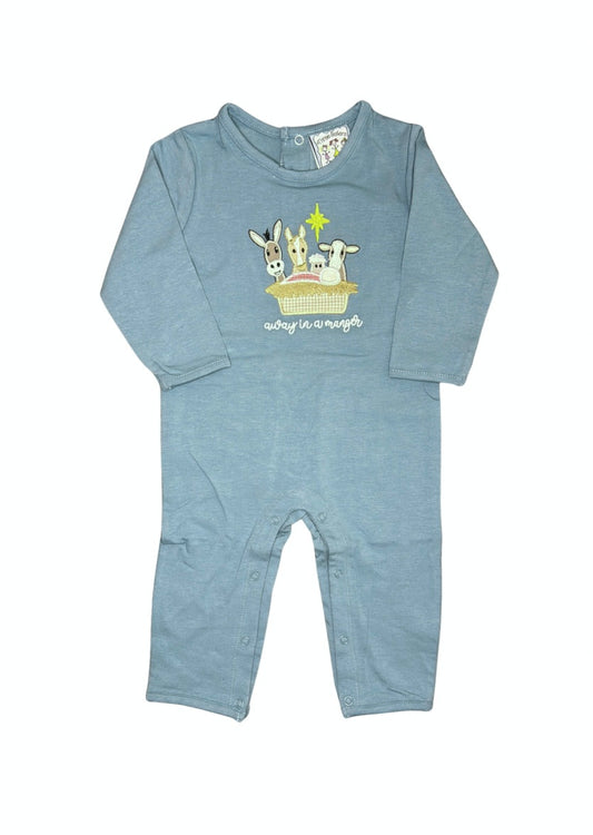 Away In A Manger Embroidered Romper