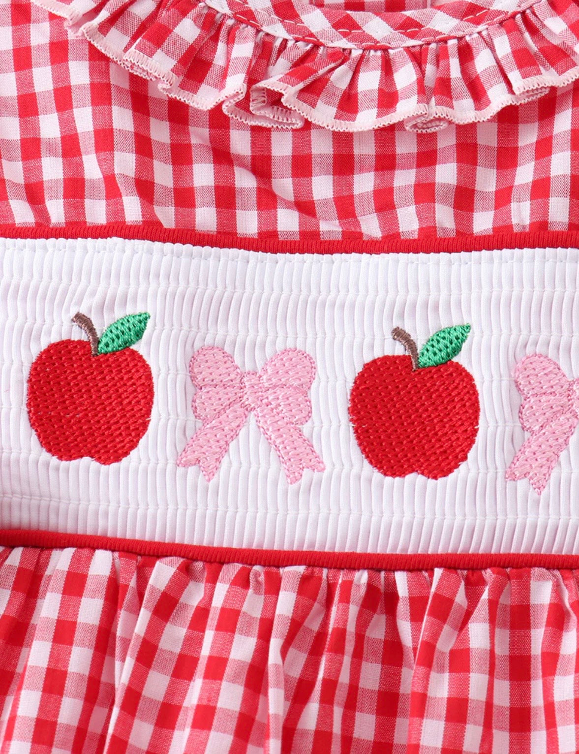 Embroidered Apple Dress