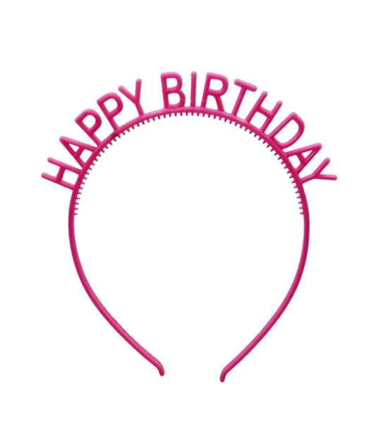 Pink Happy Birthday Headband