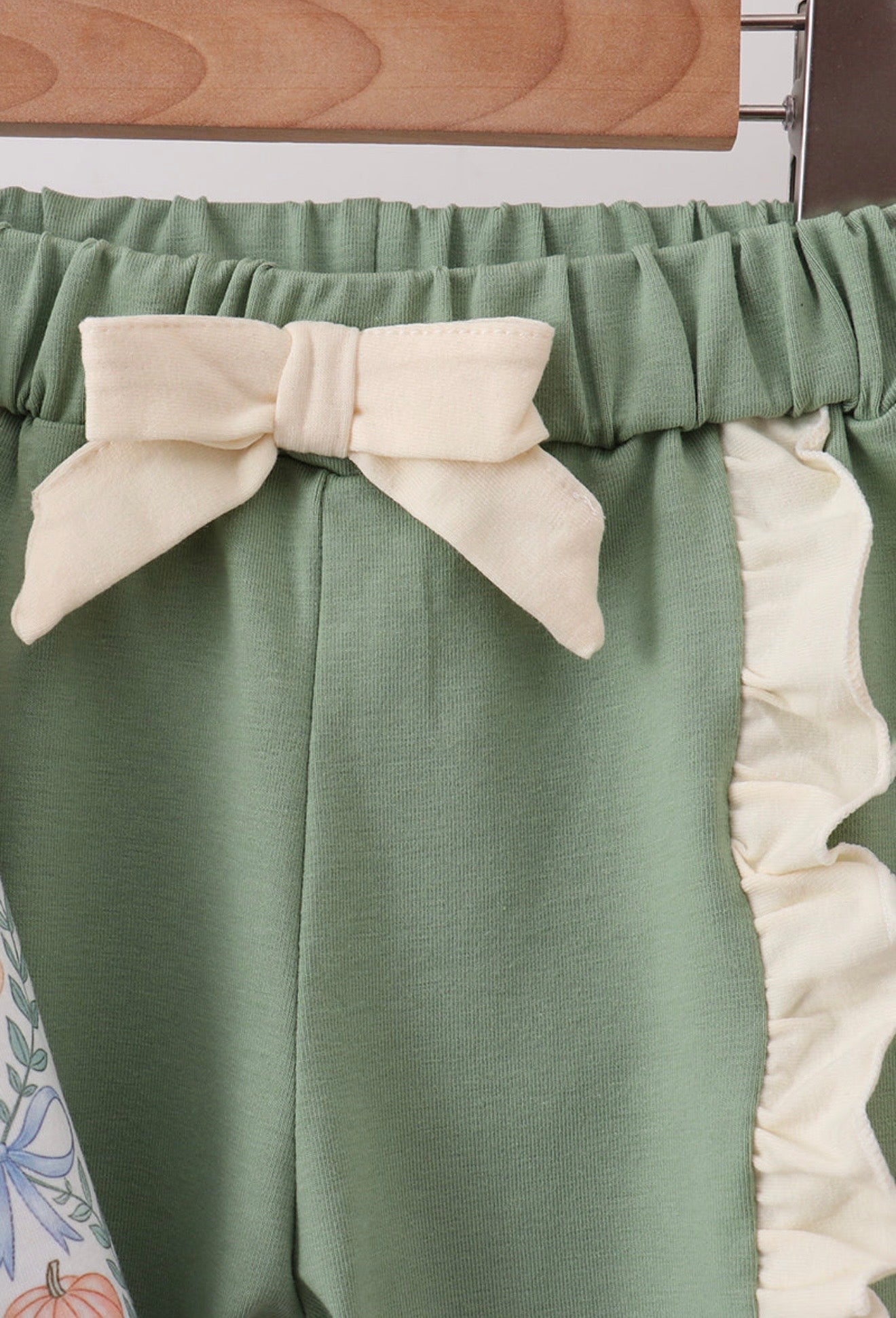 Sage Pumpkin Ruffle Jogger Set
