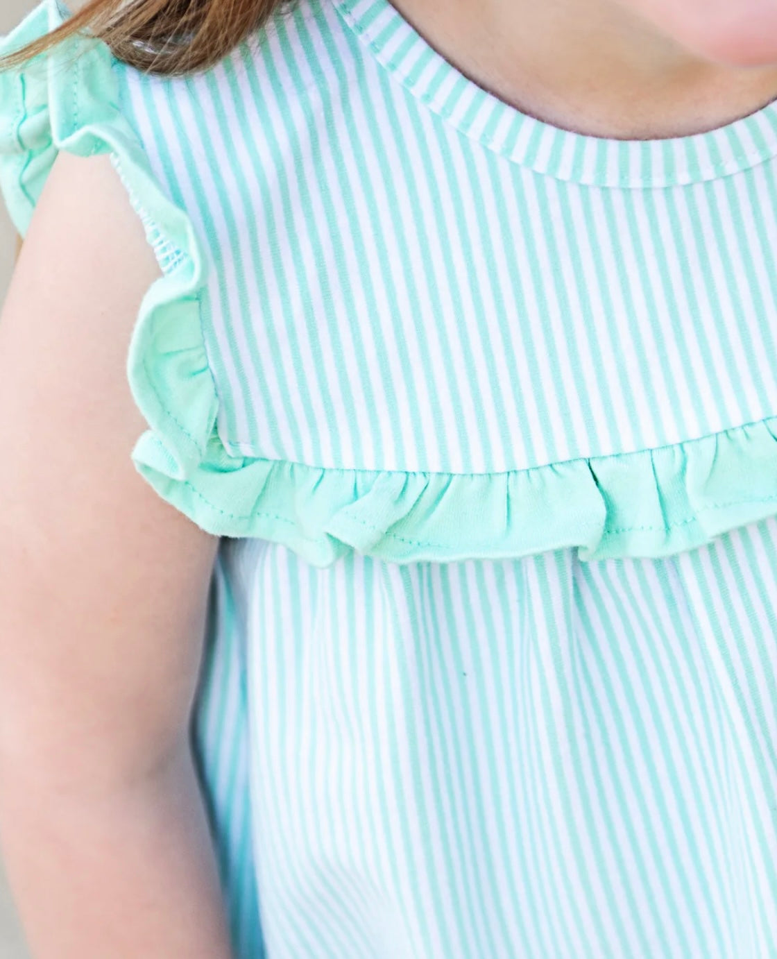 Mint & White Ruffle Dress