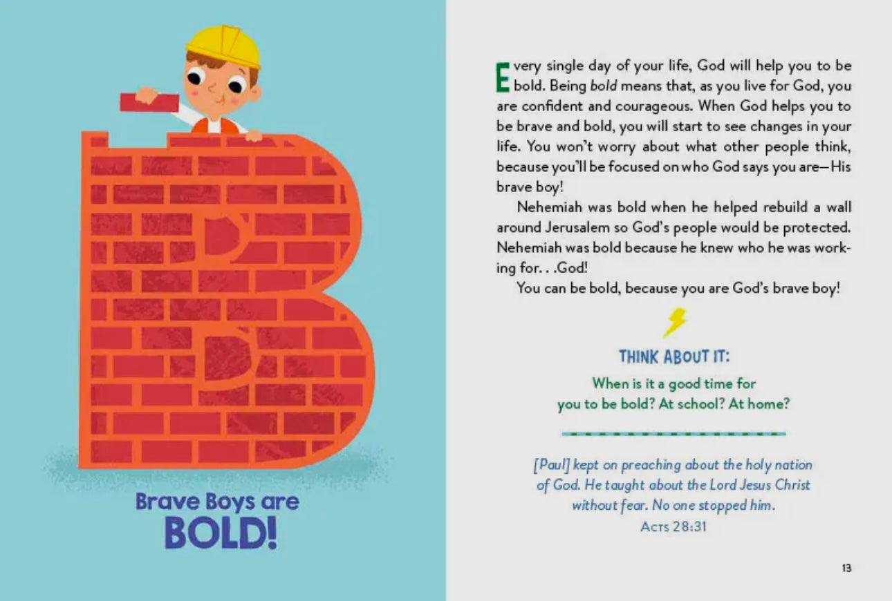 “A-Z Devotions for Brave Boys” Book