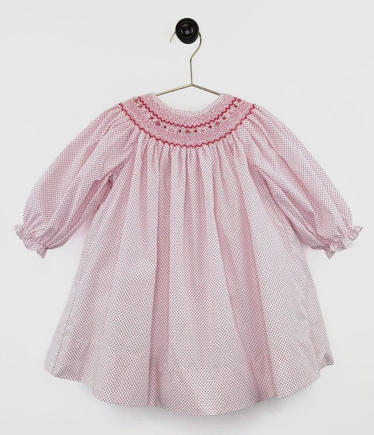 Petit Ami - Bishop Smocked Swiss Dot Dress