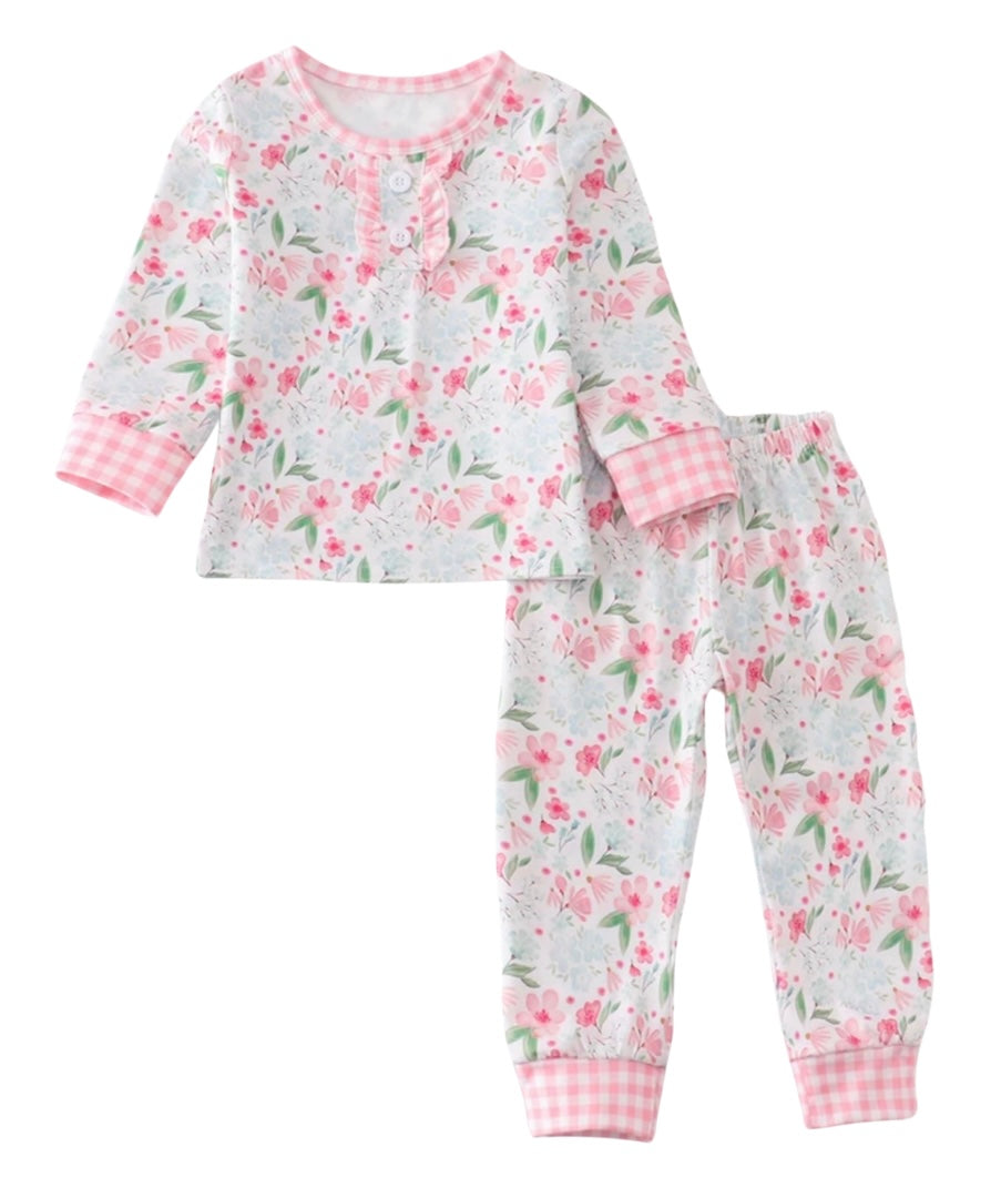 Pink Gingham + Floral Pajamas