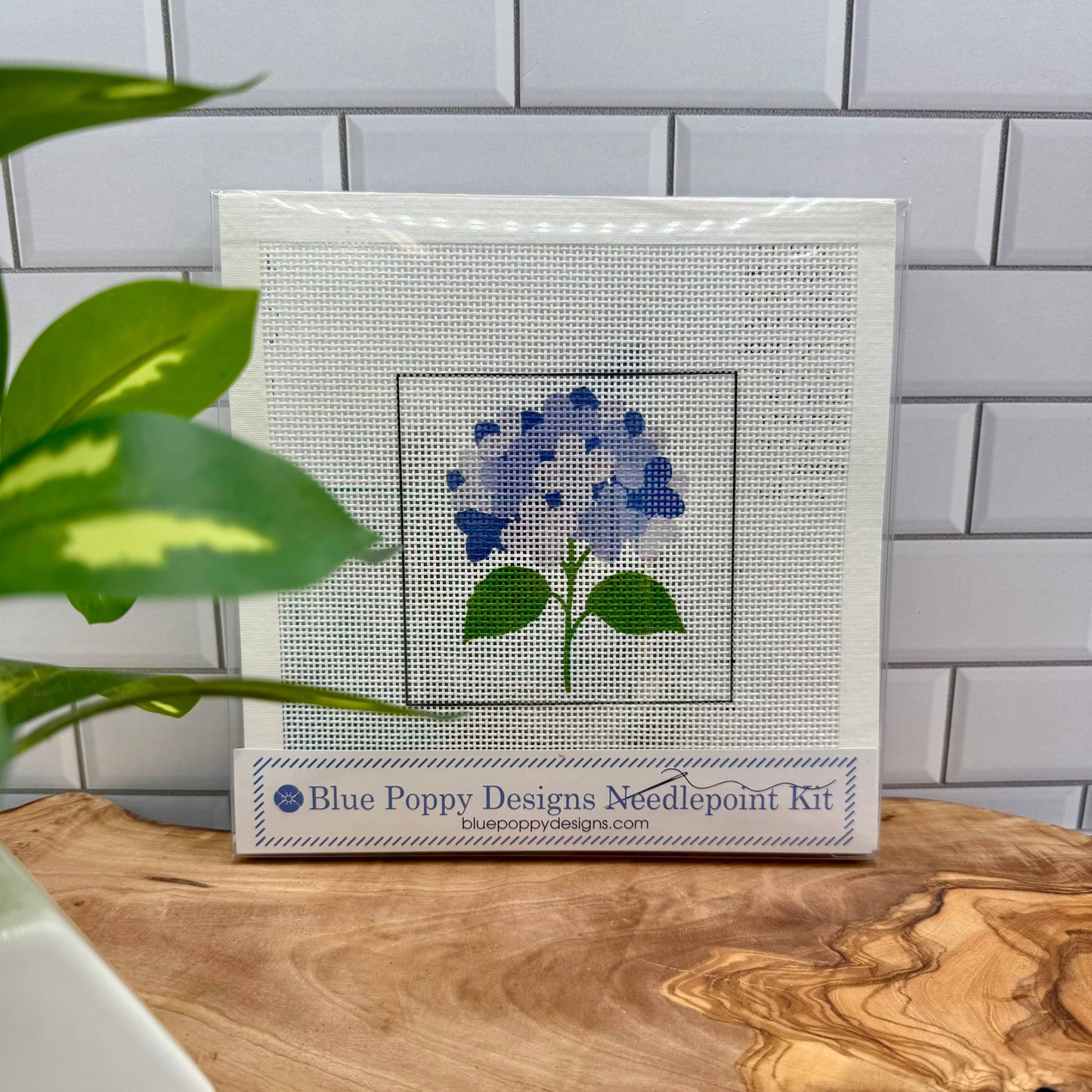 Blue Hydrangea Needlepoint Design
