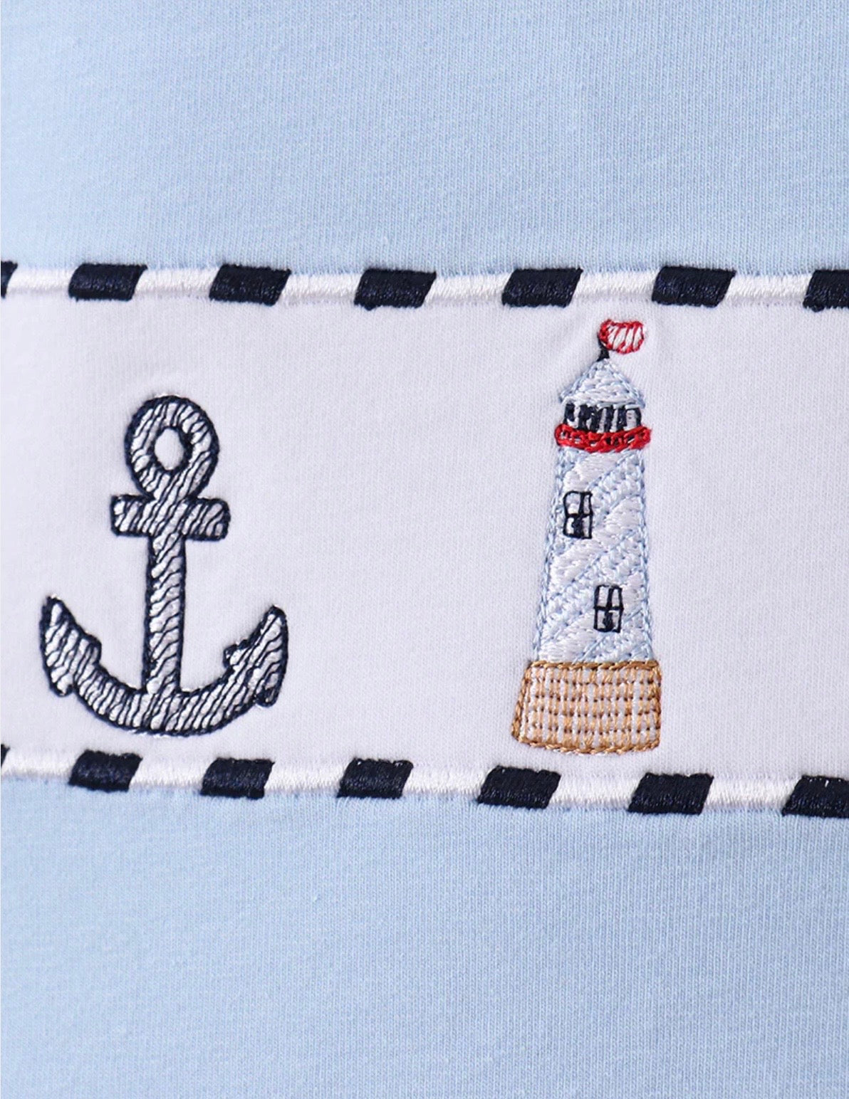 Nautical Embroidered Short Set