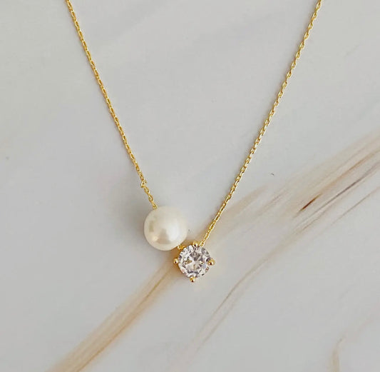 Pearl & Diamond Necklace