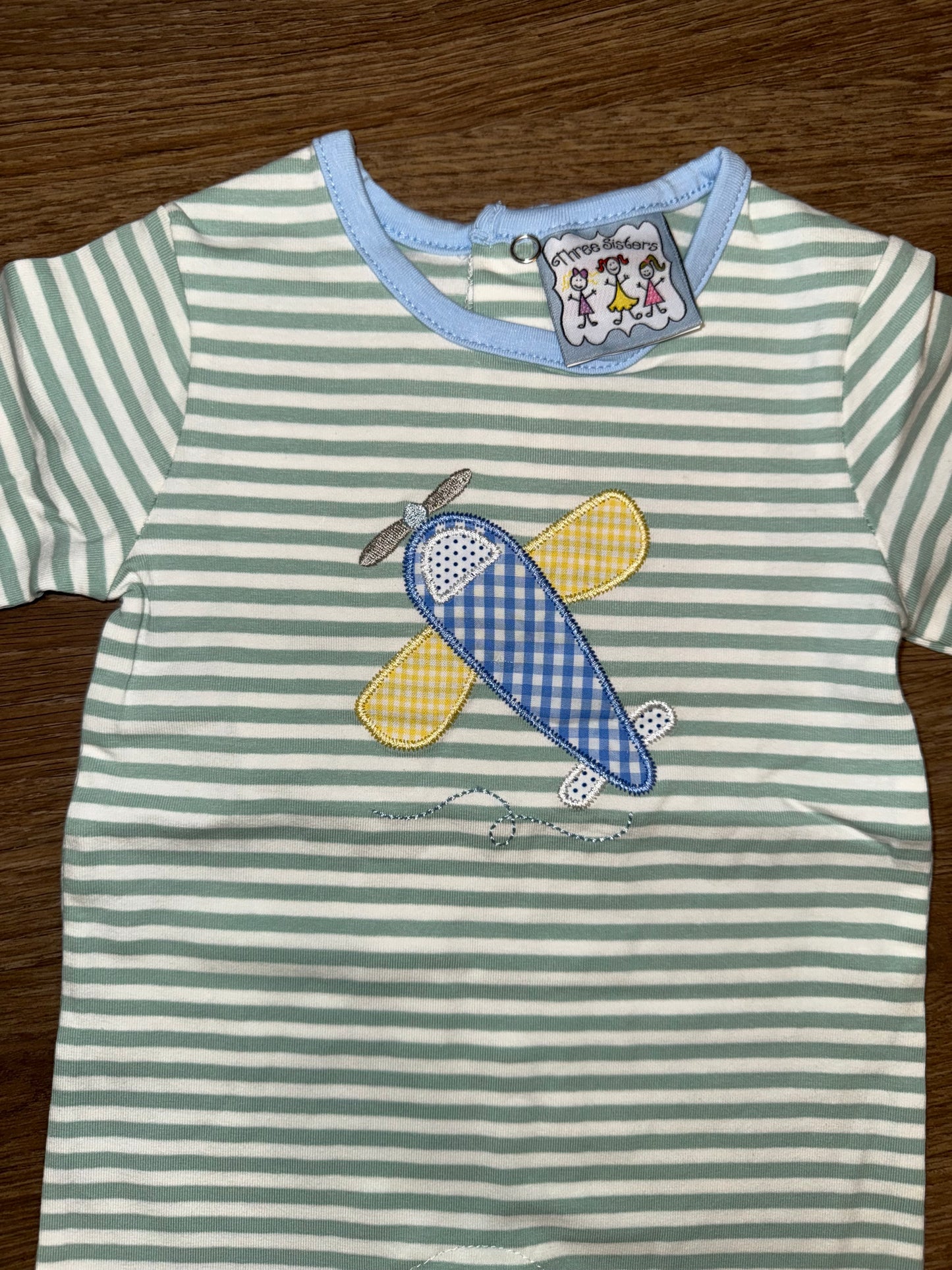 Appliqué Airplane Romper