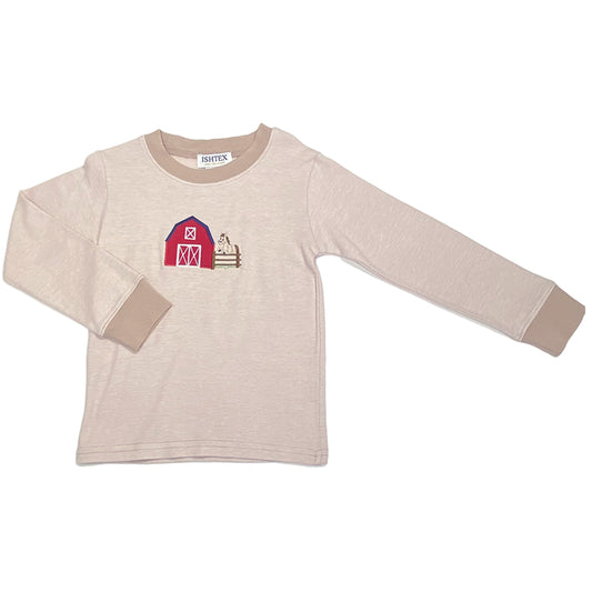 Farm Appliqué Boys' Long Sleeve T-Shirt