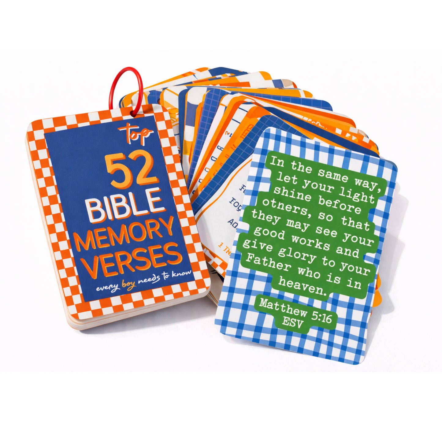 Kids Bible Memory Cards – Top 52 Bible Verses Christian Gift for Kids