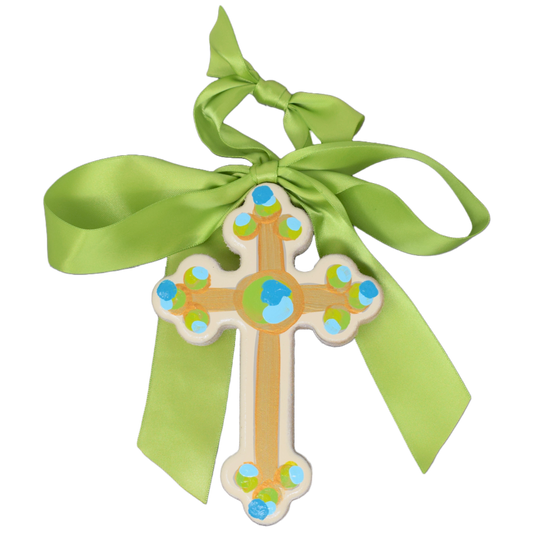 Gentleness — Hand-Painted 6" Cross