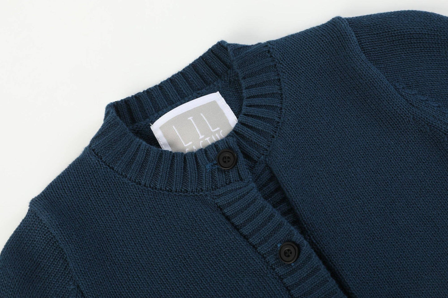 Navy Blue Christmas Santa Knit Cardigan Sweater