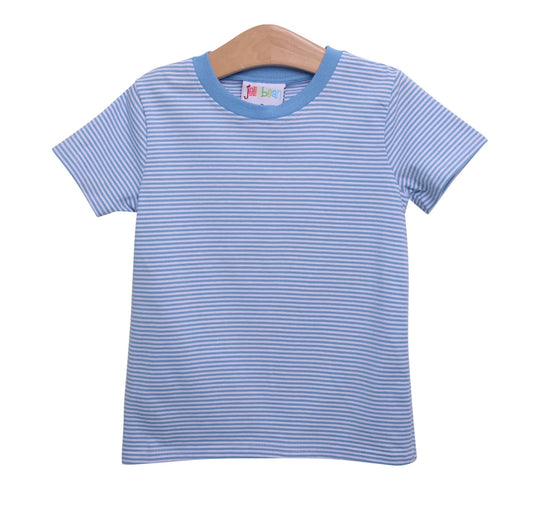 Cornflower Blue & White Striped Top