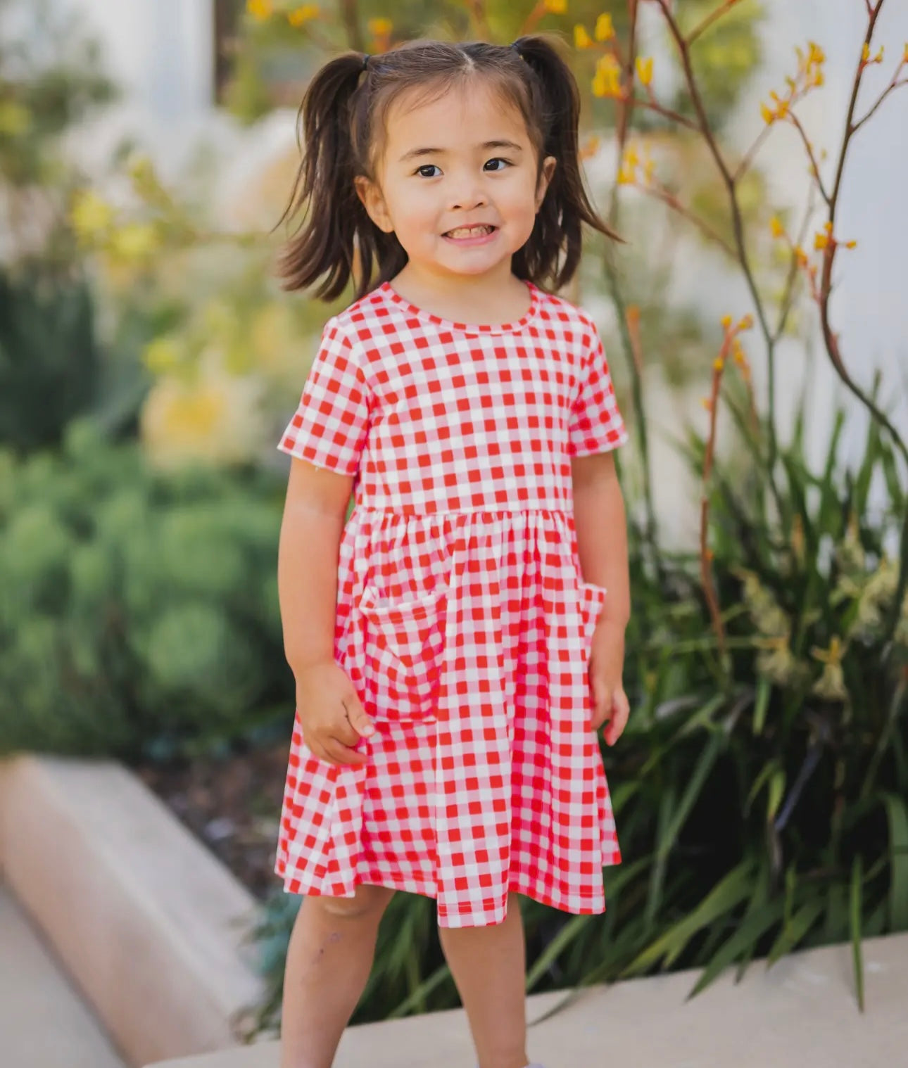 Red Gingham Dress (Pockets)