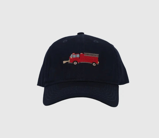 Firetruck Needlepoint Embroidered Hat