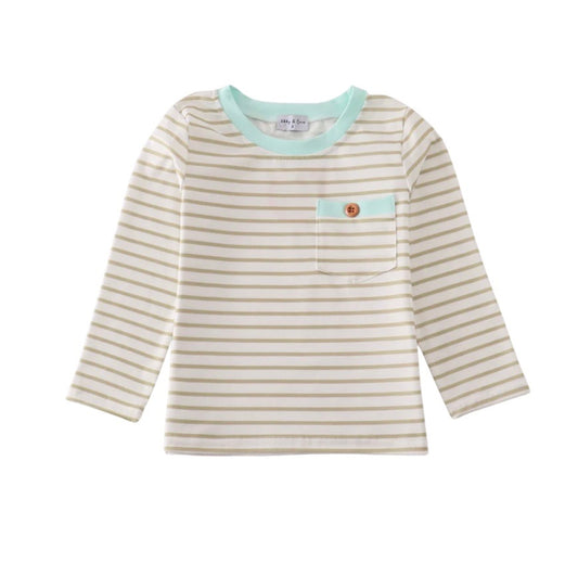 Khaki Stripe Top
