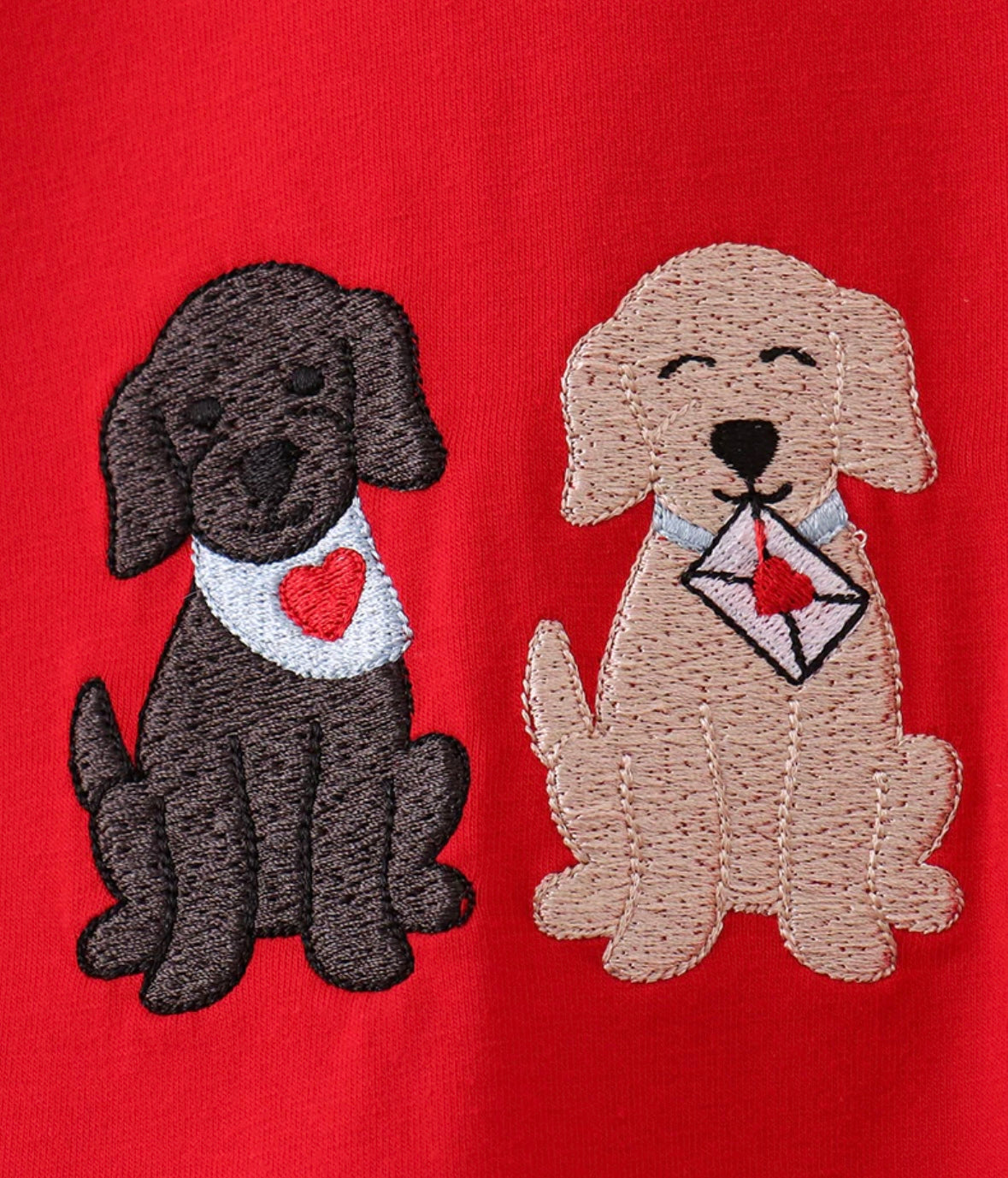 Embroidered Valentines Dog Pant Set