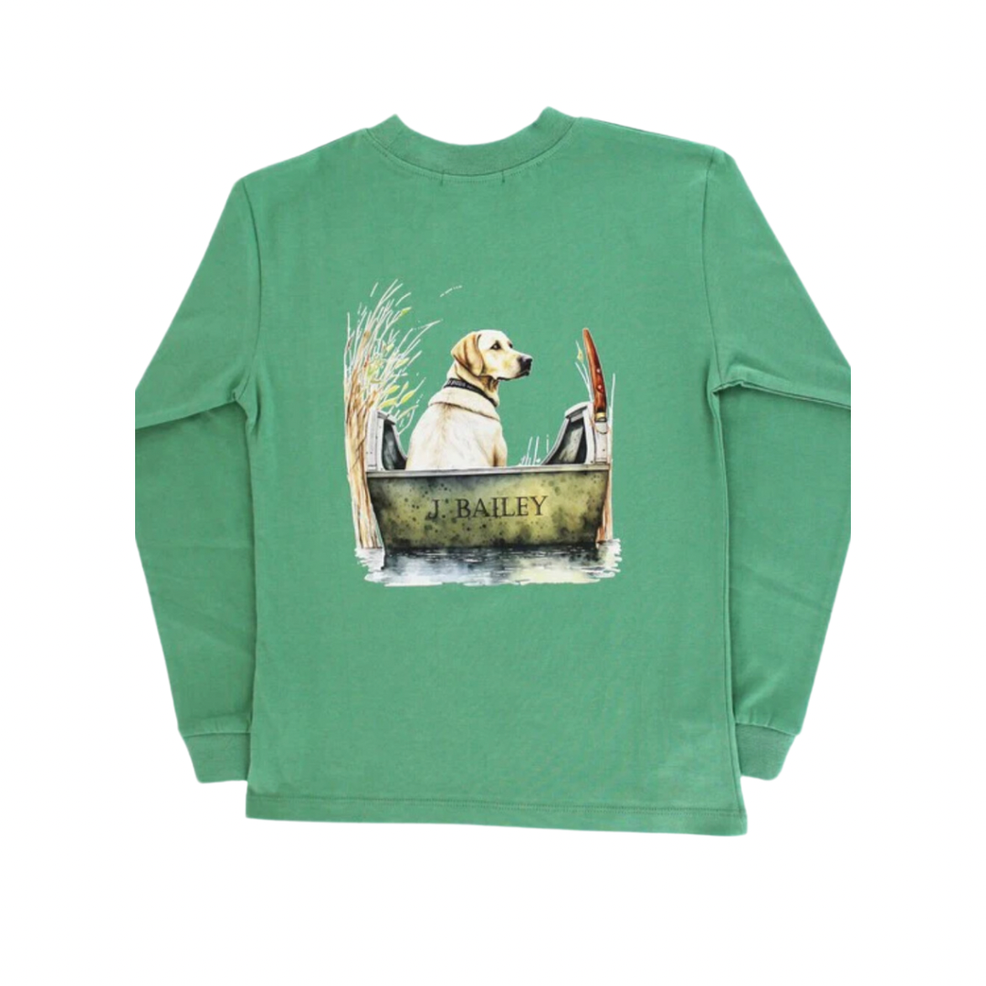 Green Long Sleeve Logo Tee