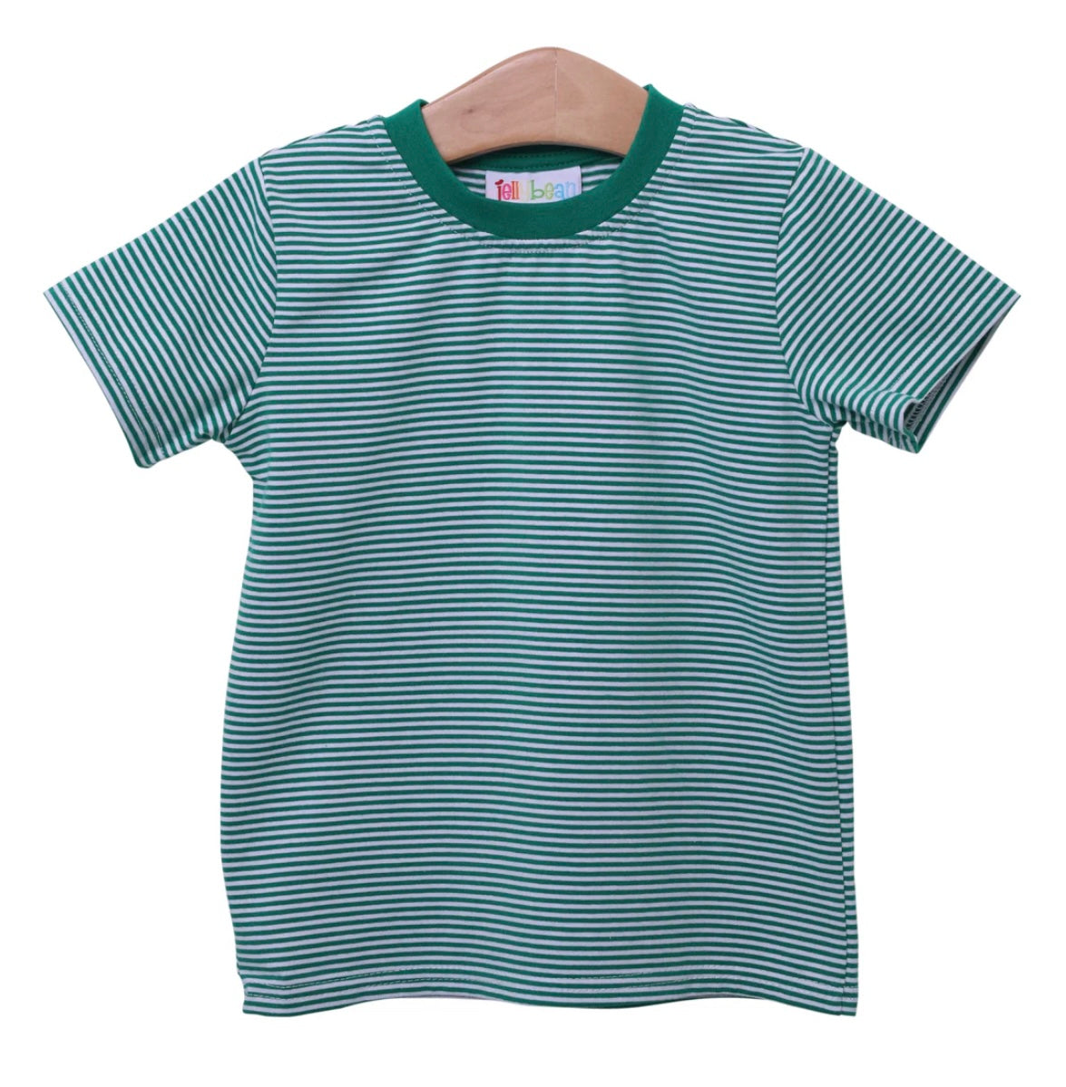 Green & White Striped Top