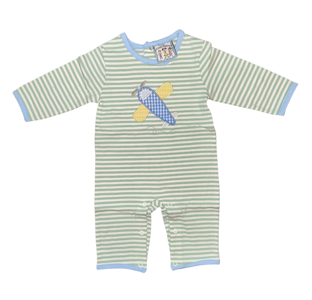 Appliqué Airplane Romper