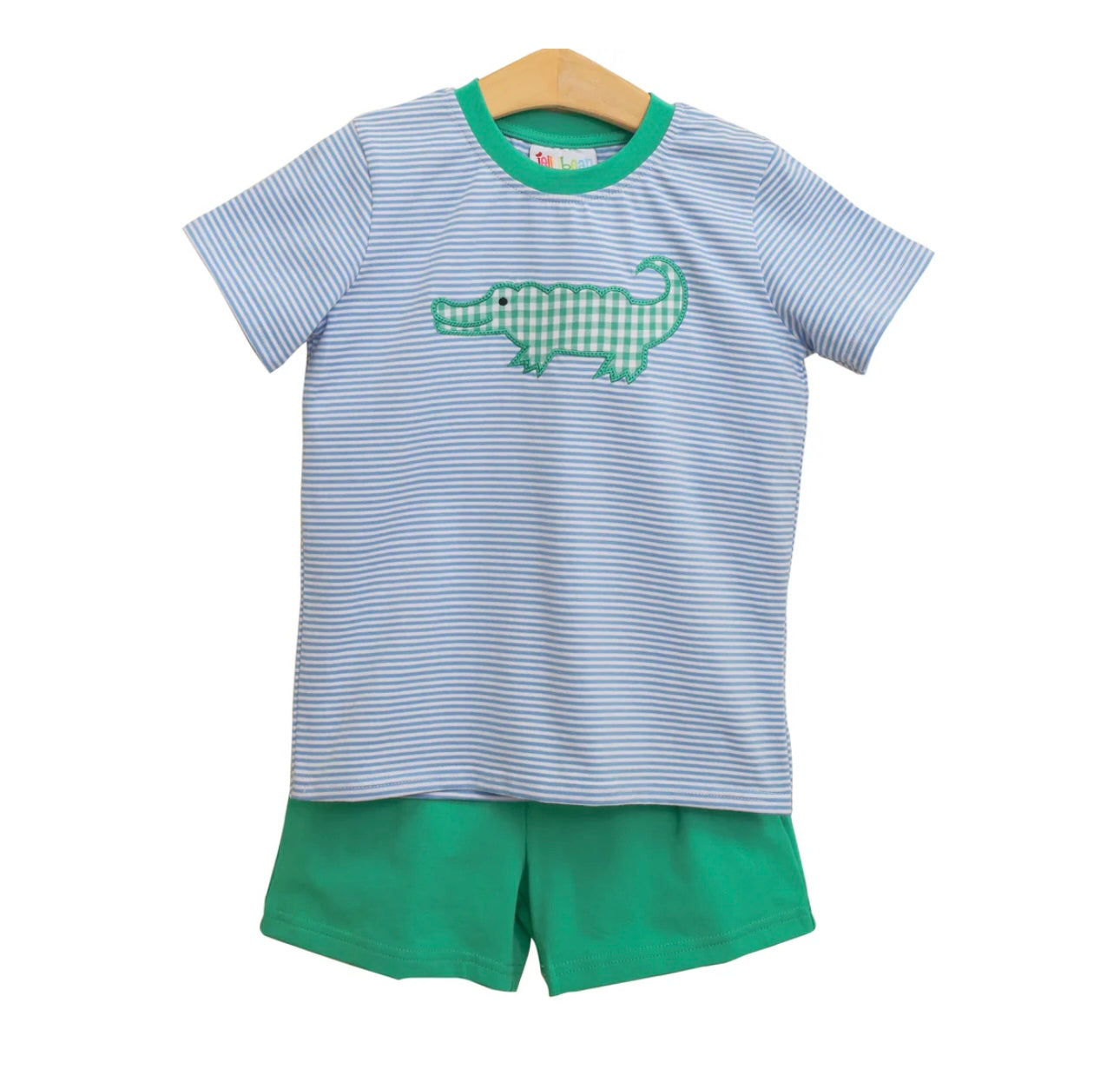 Alligator Appliqué Shorts Set