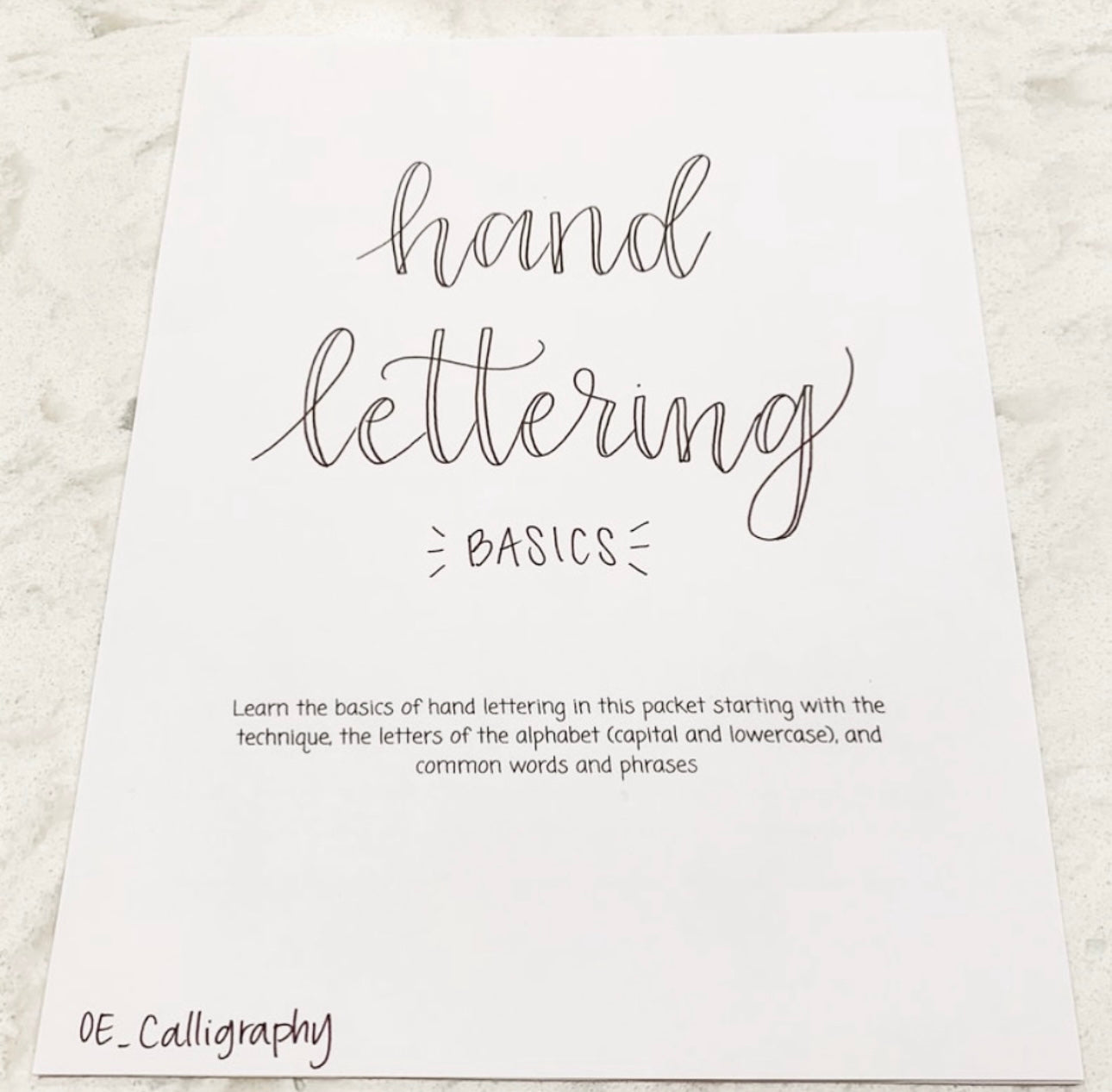 Hand Lettering Basics