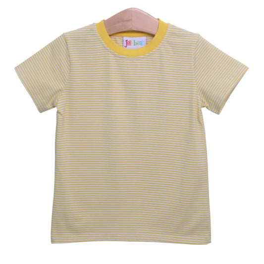 Yellow & White Striped Top