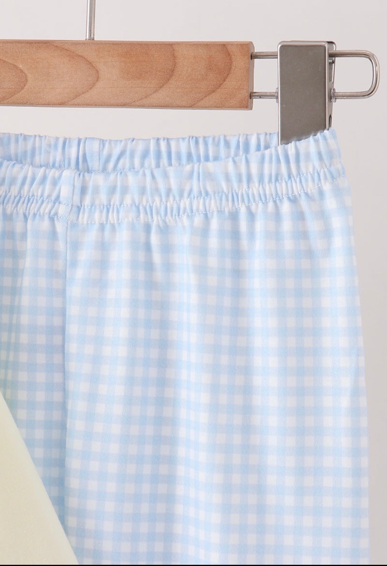 Girls Blue & Yellow Goose Ruffle Pant Set