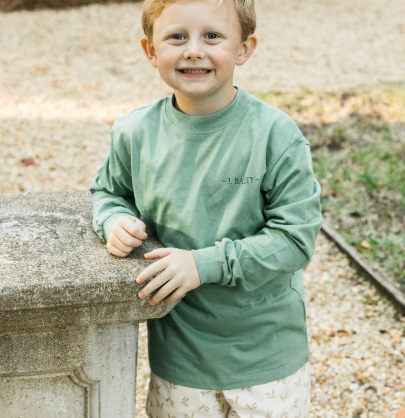 Green Long Sleeve Logo Tee