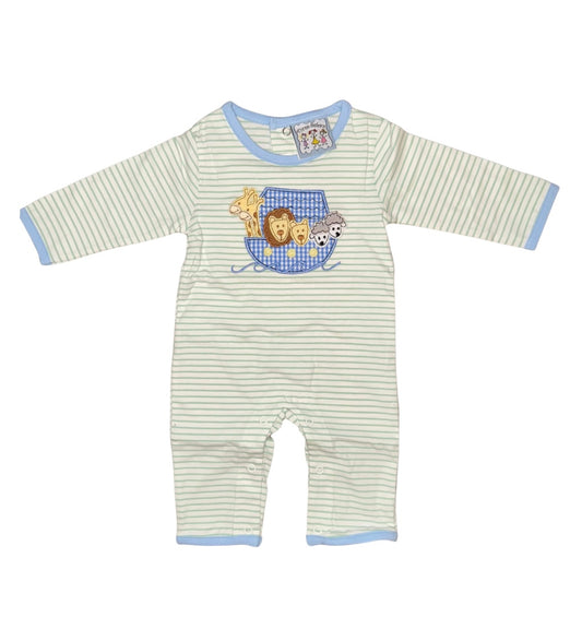 Blue Trim Noah’s Ark Romper