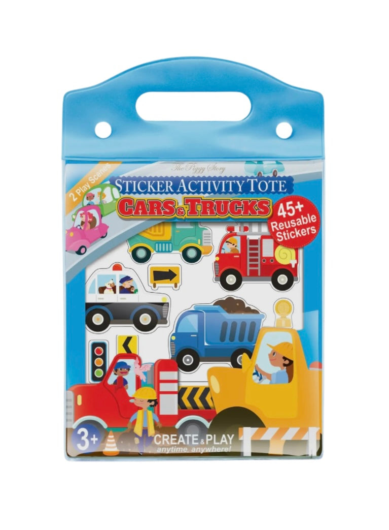 Cars & Trucks Reusable Sticker Activity Tote