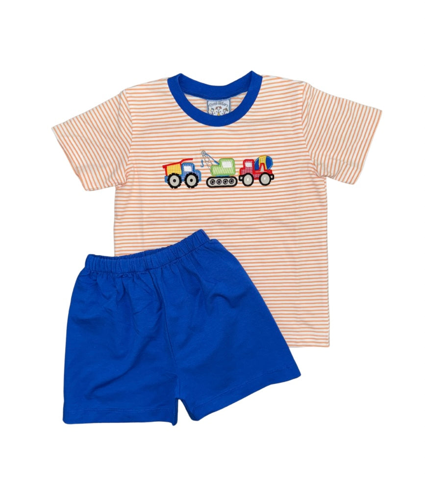 Construction Appliqué Shorts Set