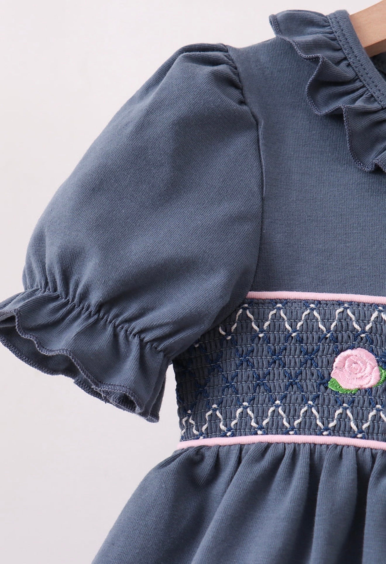 Garden Rose Smocked Ruffle Pants Set