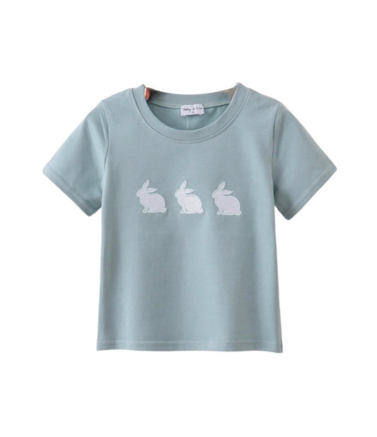 Embroidered Bunny Trio Top
