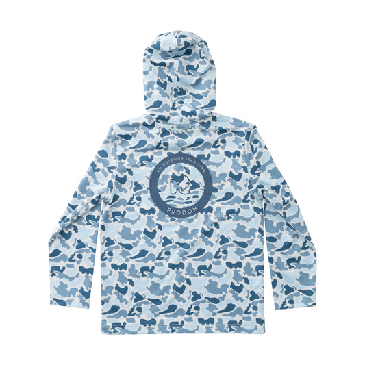 Performance Hoodie Tee - Blue Break Point Camo