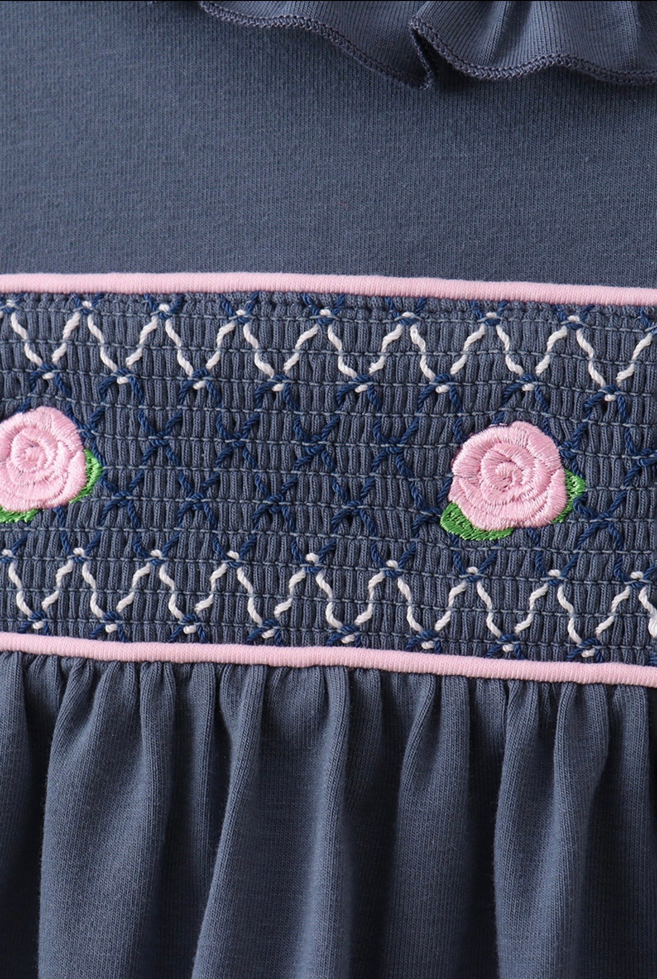 Garden Rose Smocked Ruffle Pants Set
