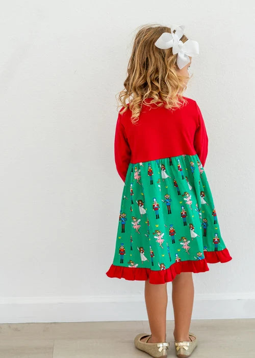 LTC Girls Nutcracker Long Sleeve Dress – Girls' Christmas Dress